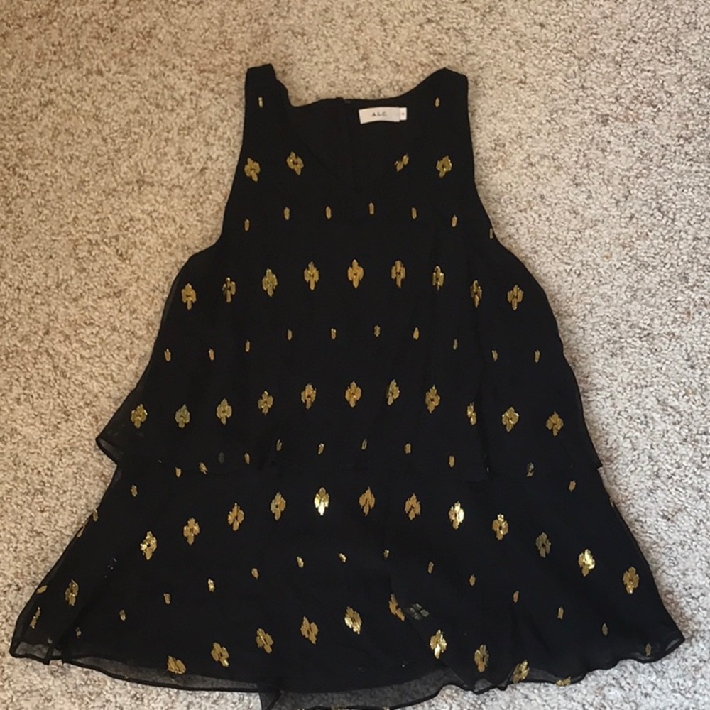 NWOT A.L.C. Silk and Metallic Top